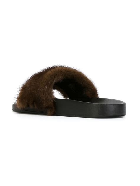 givenchy mink fur slides 38|givenchy flat mules.